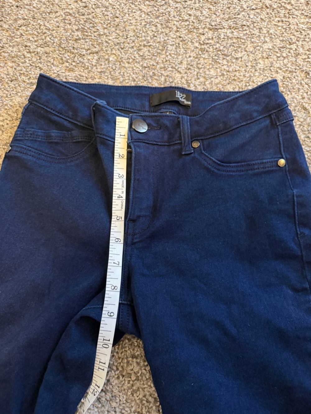 1822 Denim Blue Skinny Jeans, Capri - Picture 7 of 16